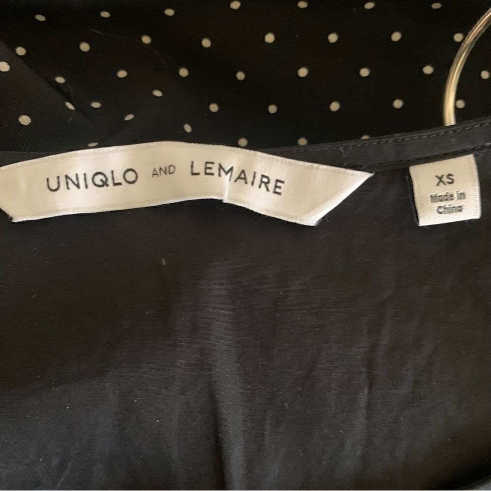 Uniqlo and Lemaire Black Cotton Striped Short Sleeve Top - Picture 6 of 7